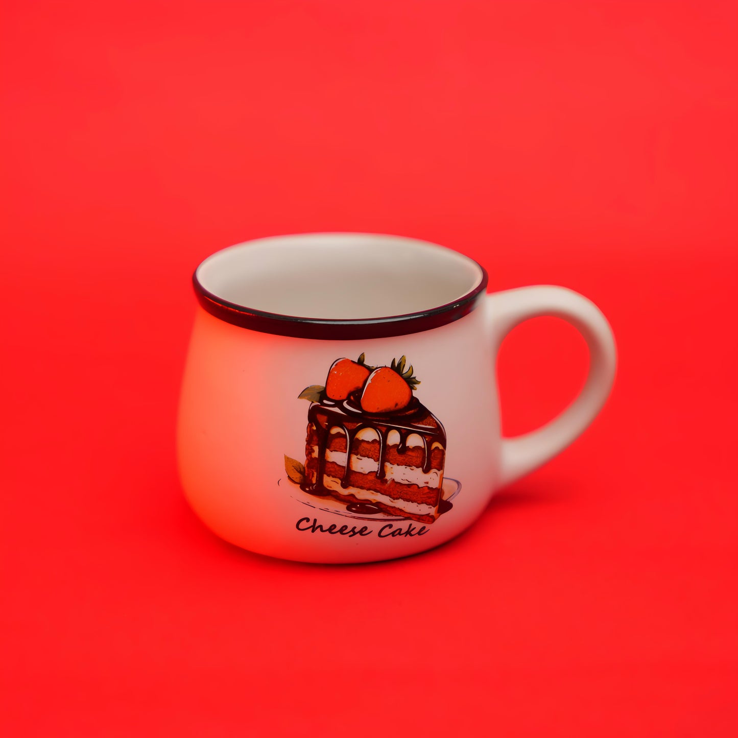 Breakfast Mood Ceramic Cup Set – Fun Foodie Design (6 pcs)