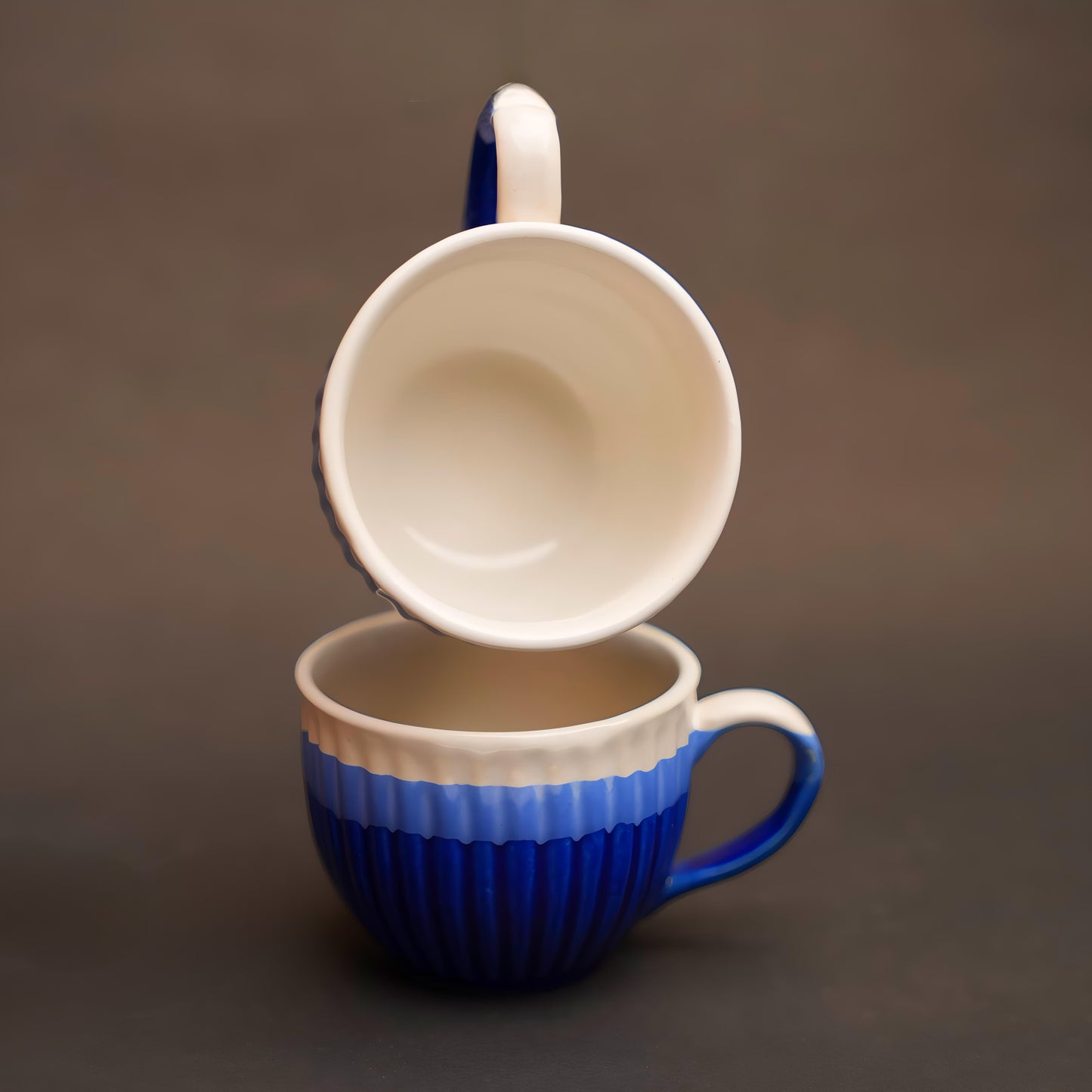 BlueTale Tea Cup Set – Ceramic Finish (6 pcs)