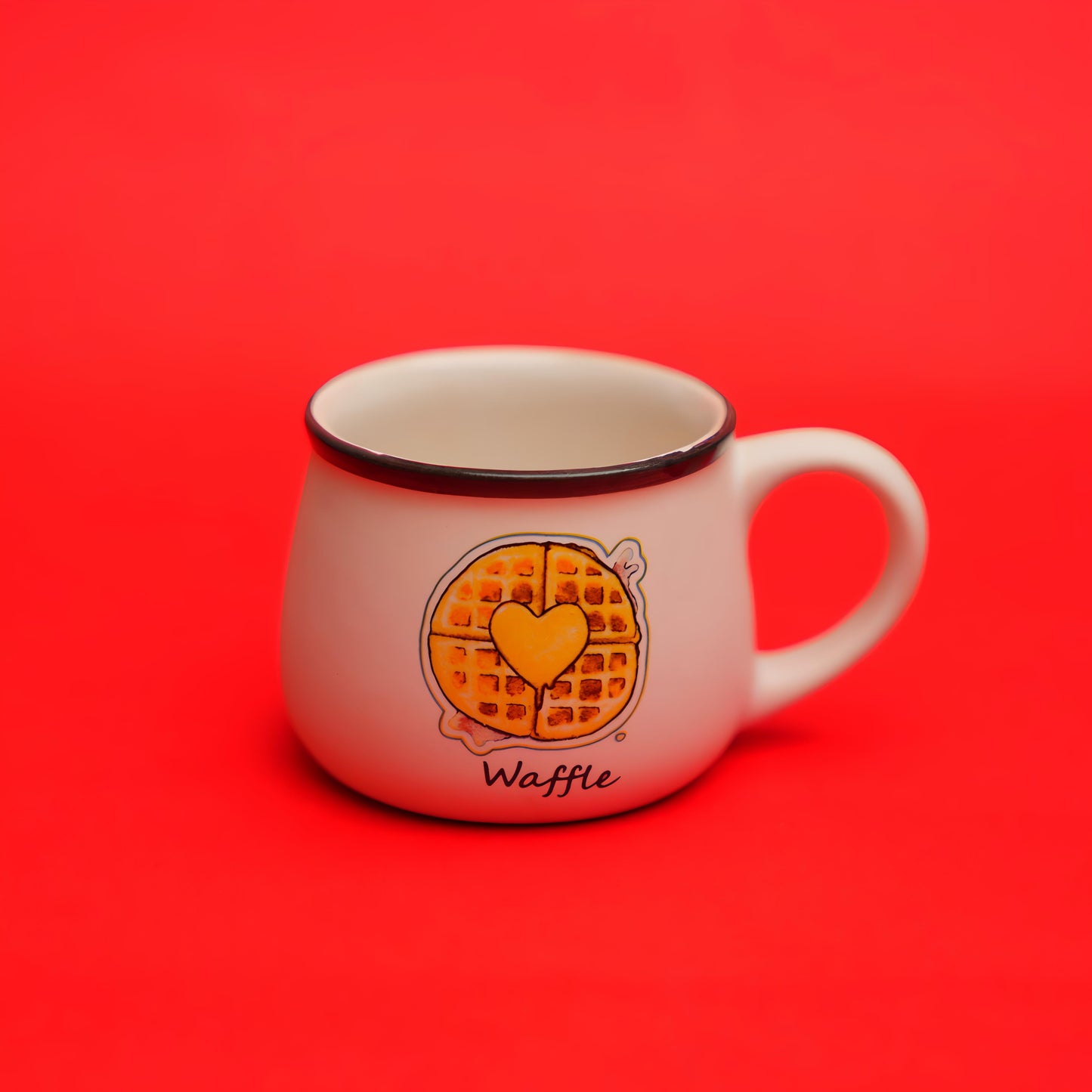 Breakfast Mood Ceramic Cup Set – Fun Foodie Design (6 pcs)