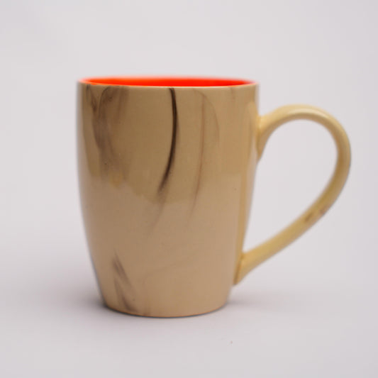 Marble Finish Ceramic Coffee Mug – Glossy Multicolour Inner