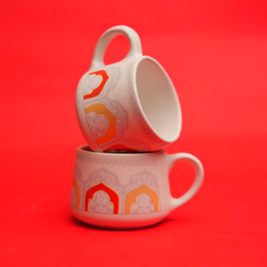 Jaipur Arches Ceramic Tea Cup Set – 6 Pieces