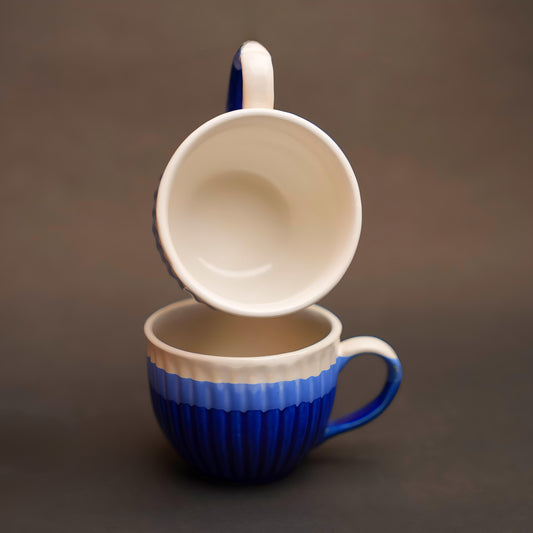 BlueTale Tea Cup Set – Ceramic Finish (6 pcs)