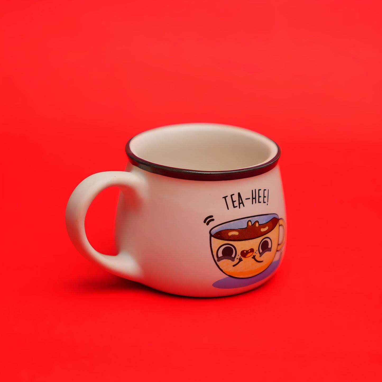 Breakfast Mood Ceramic Cup Set – Fun Foodie Design (6 pcs)